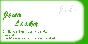 jeno liska business card